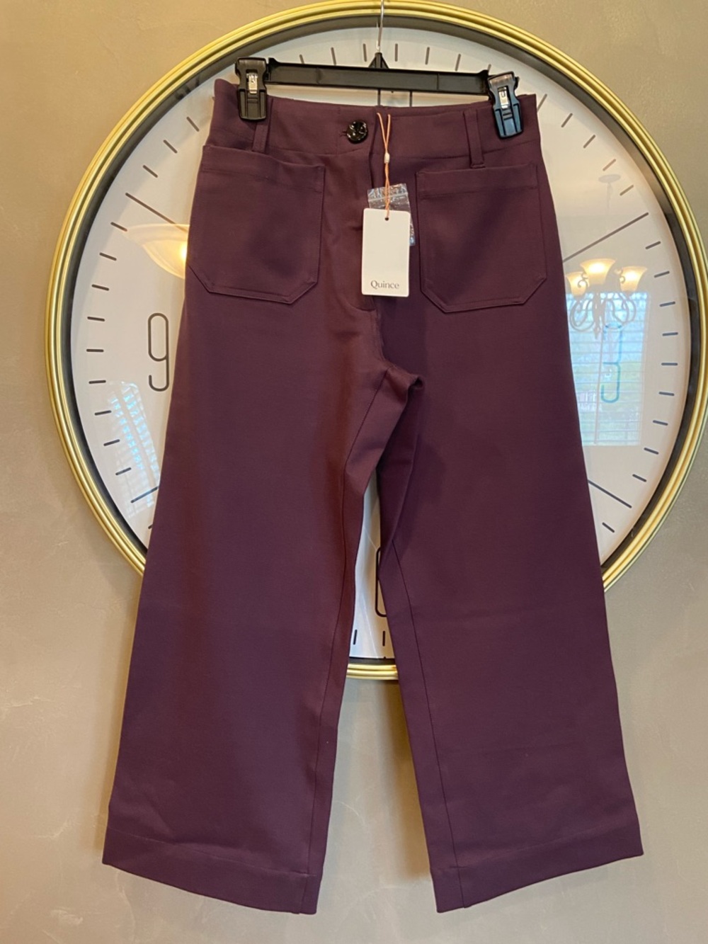 Quince Ultra stretch Ponte Wide Leg Cropped Pant